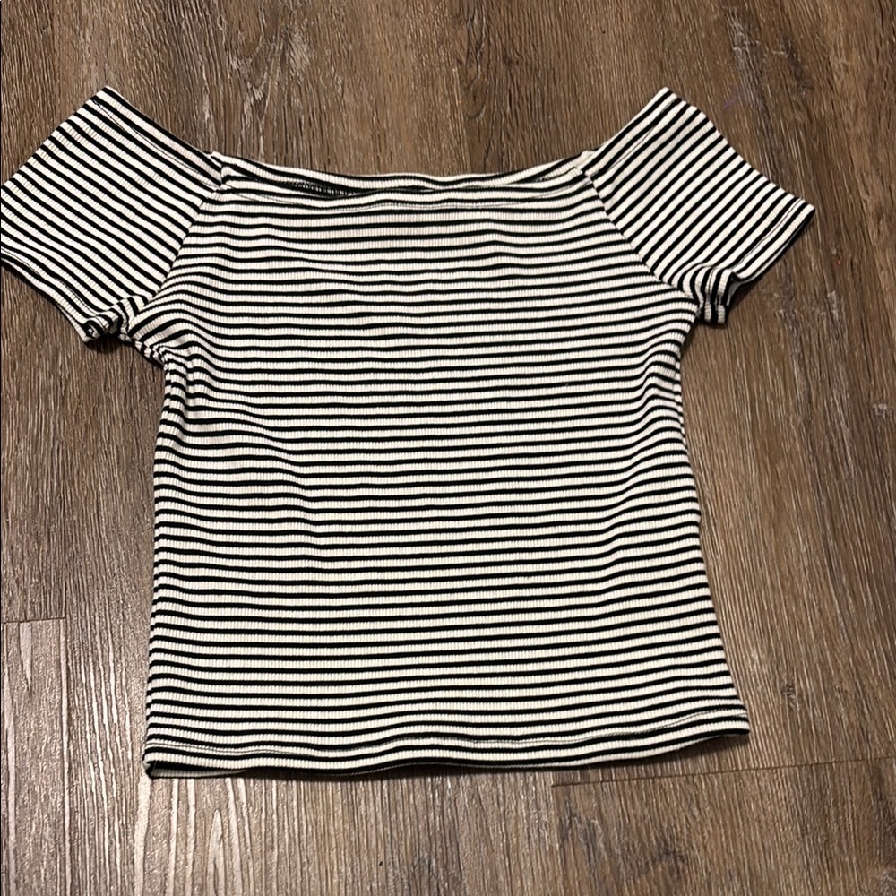 Altar'd State off the shoulder striped top